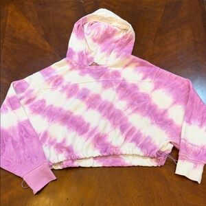 DSG Cream and Pink Tie-Dye Varsity Jacket